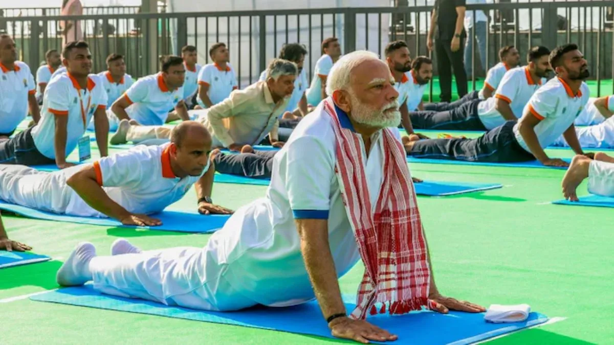 File image: Prime Minister Narendra Modi performs yoga as part of his disciplined morning routine, inspiring millions to adopt healthy habits.