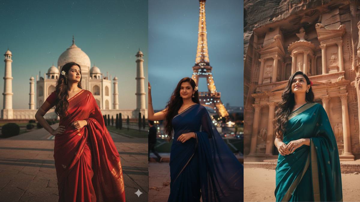 Google Gemini AI retro saree image: Top prompts to create unique photos with international tourist spots