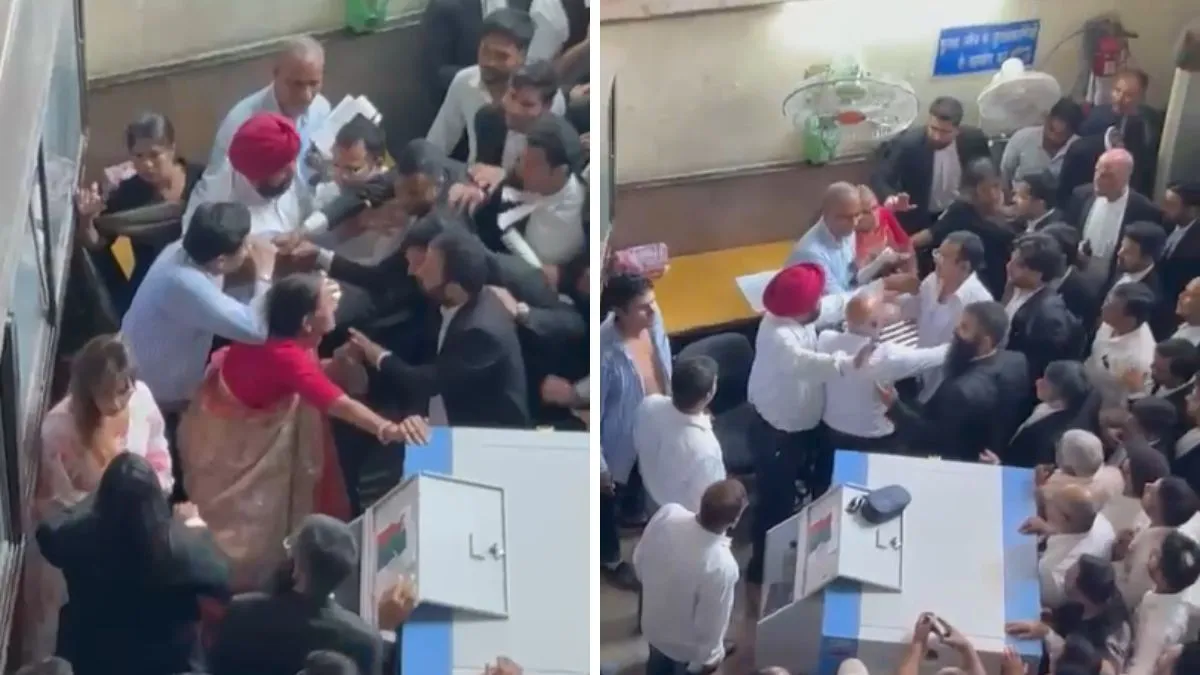 Caught on camera Man brutally thrashed by mob of lawyers at Delhi's