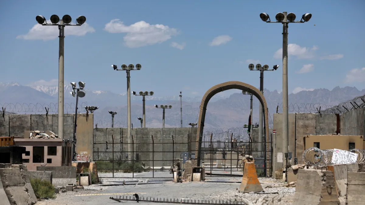 The Bagram airbase in Afghanistan was taken over by the Taliban in 2021 after the US withdrew its troops from the country. 