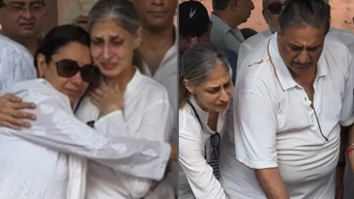 Rupali Ganguly and Satish Shah's family break down during last rites