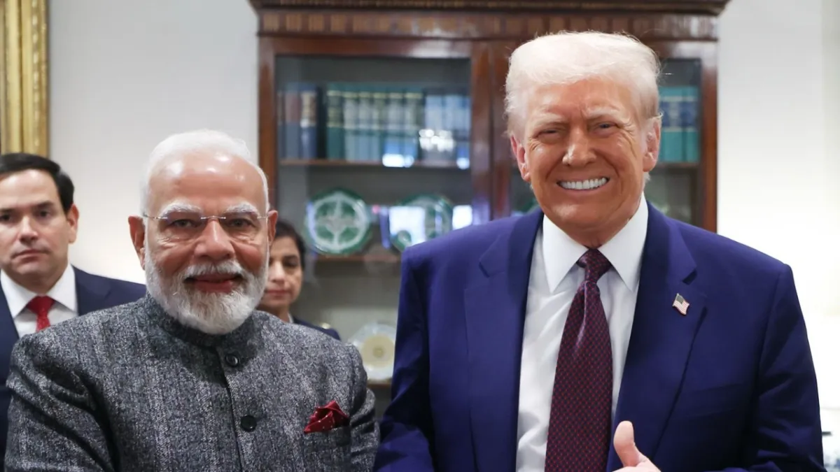 File picture of PM Modi with Donald Trump