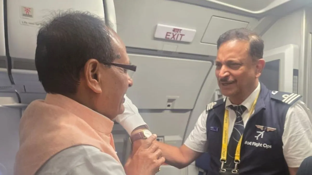 Union Agriculture and Farmers Welfare Shivraj Singh Chouhan with BJP MP Rajiv Pratap Rudy.