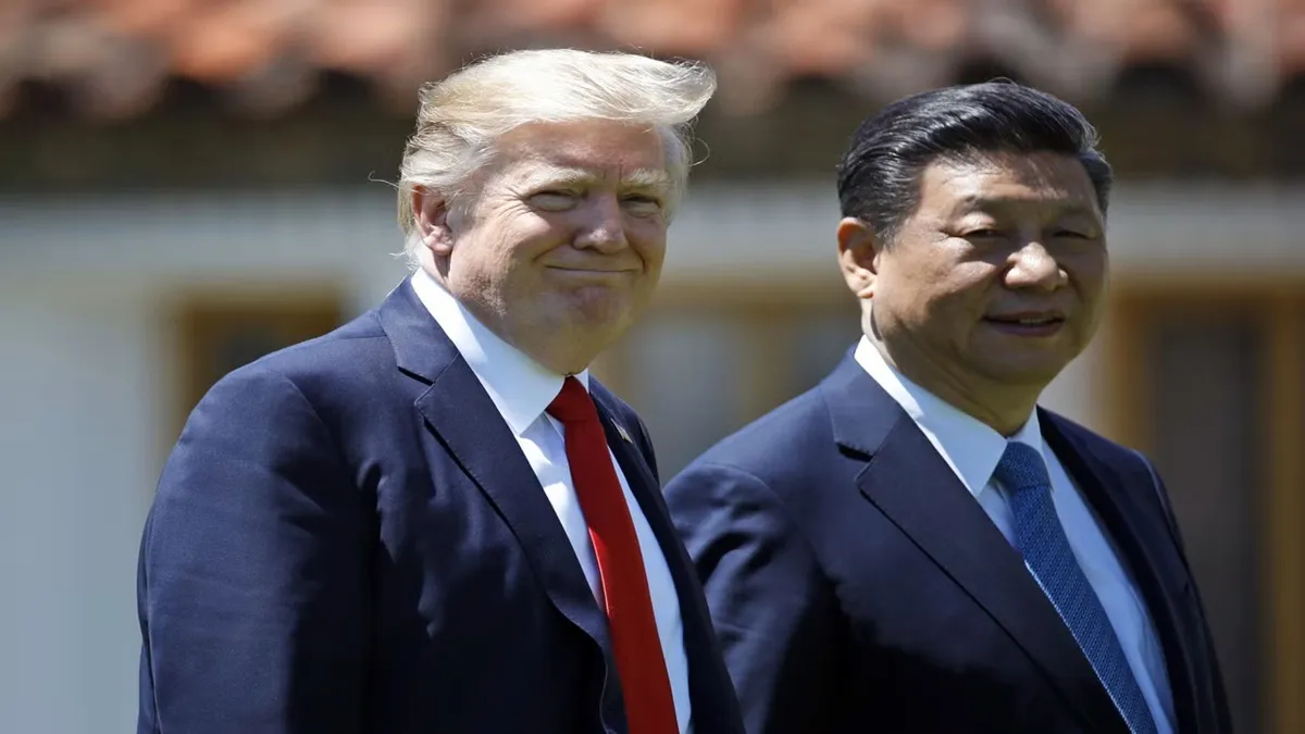 US President Donald Trump and Chinese President Xi Jinping. 