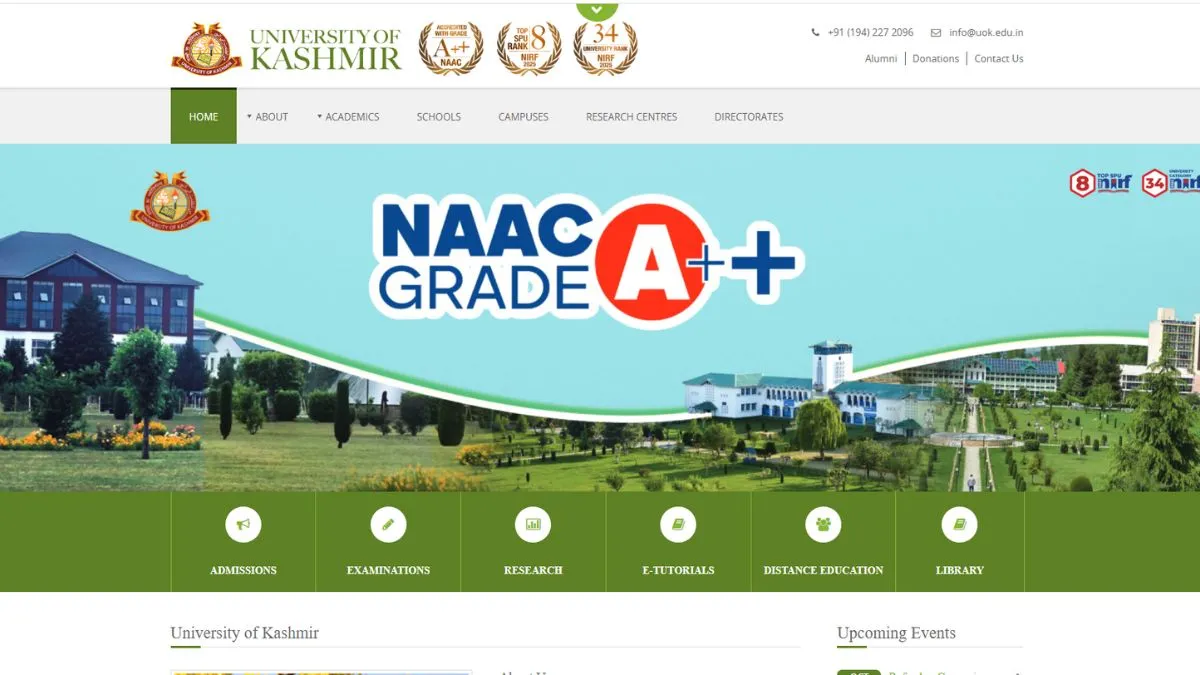 Kashmir University result 2025 out at kashmiruniversity.net 
 