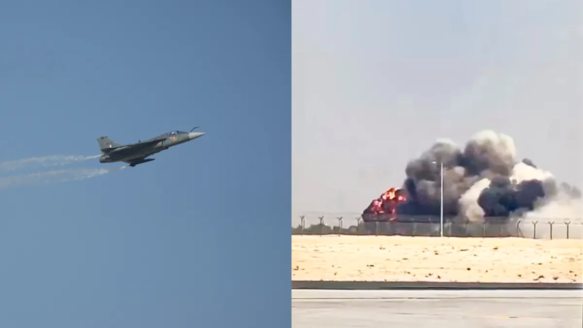 Tejas fighter aircraft crashes during flight display at Dubai Air Show, pilot killed | VIDEO | India News – India TV