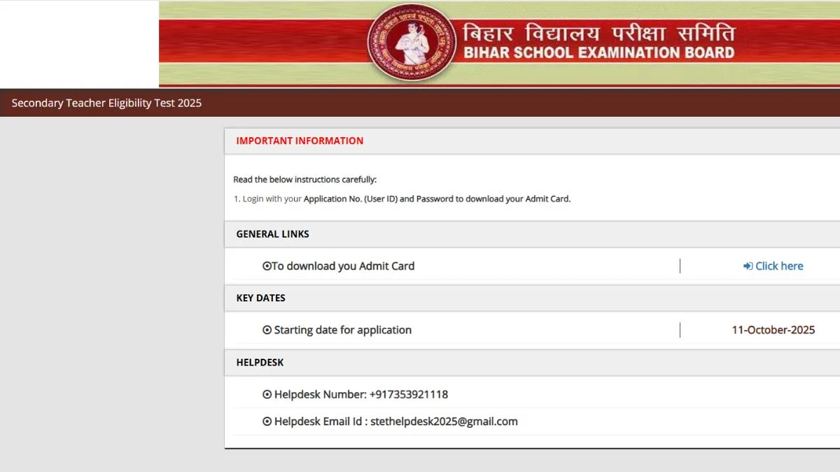 Bihar BSEB STET result 2025 at bsebstet.org; how to download scorecard ...