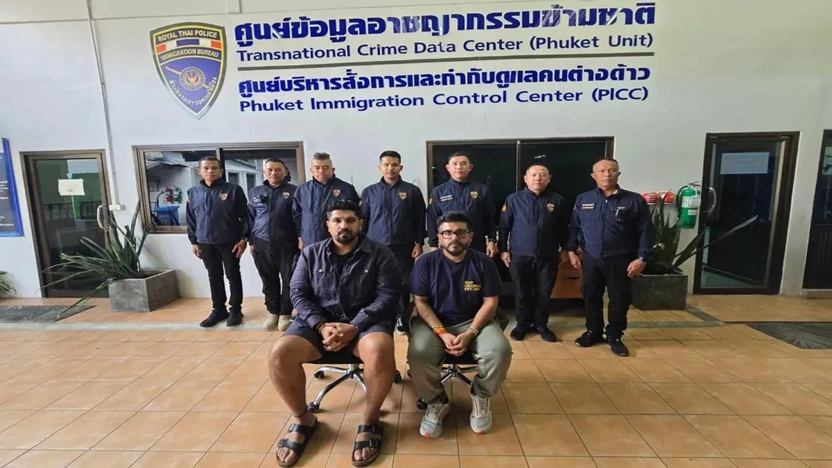 Luthra brothers at Thai Immigration Control Centre.