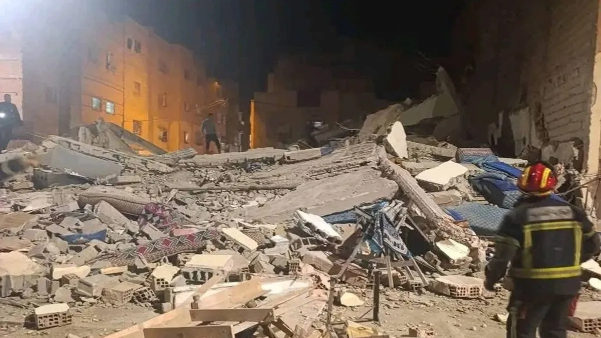 Two buildings collapsed in Morocco. The was tweeted by x.com/news_az.