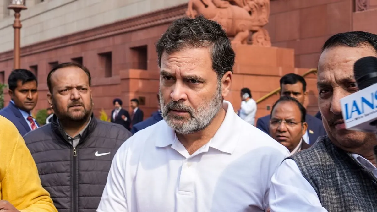 Congress MP Rahul Gandhi at Parliament.