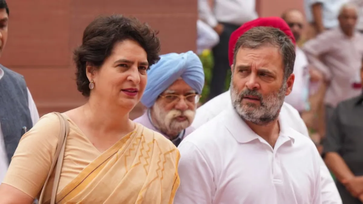 Congress MP Rahul Gandhi with Priyanka Gandhi Vadra  