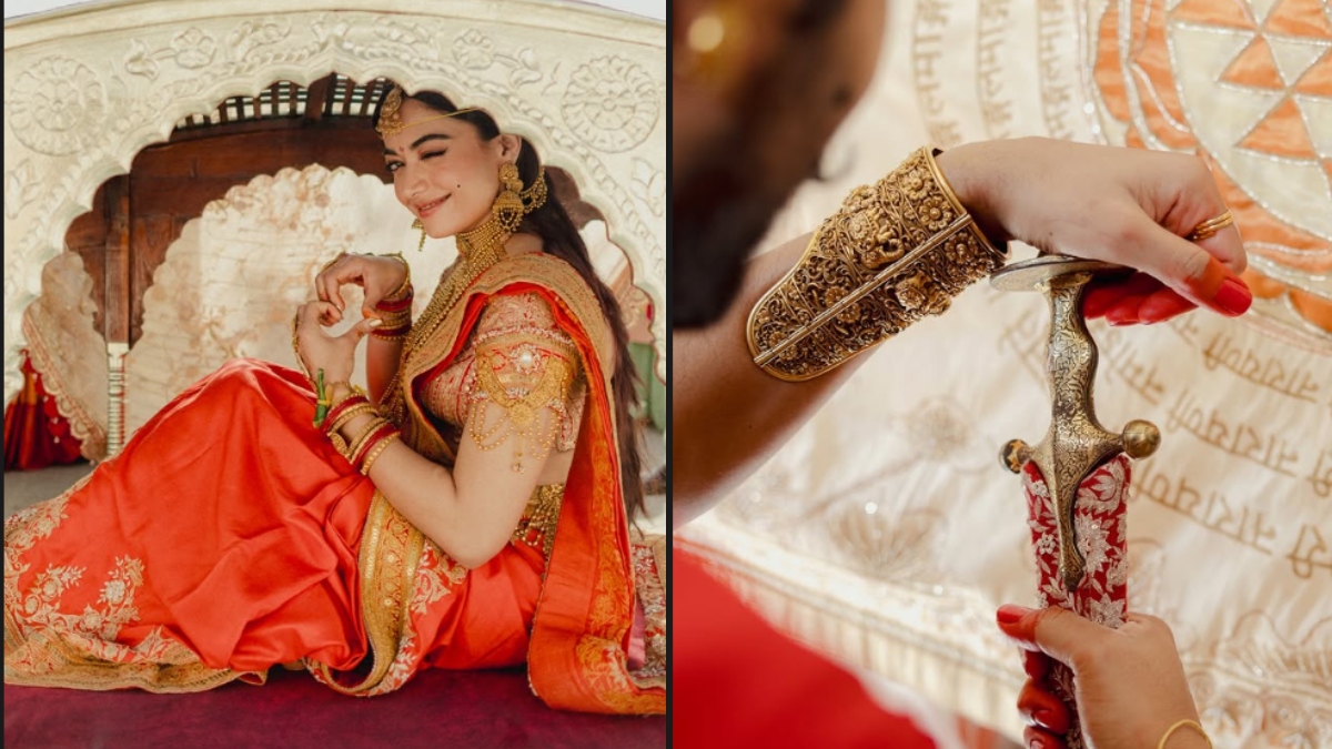 Unseen images from Virosh wedding surface: Rashmika Mandanna makes bridal entry in a doli | See pics
