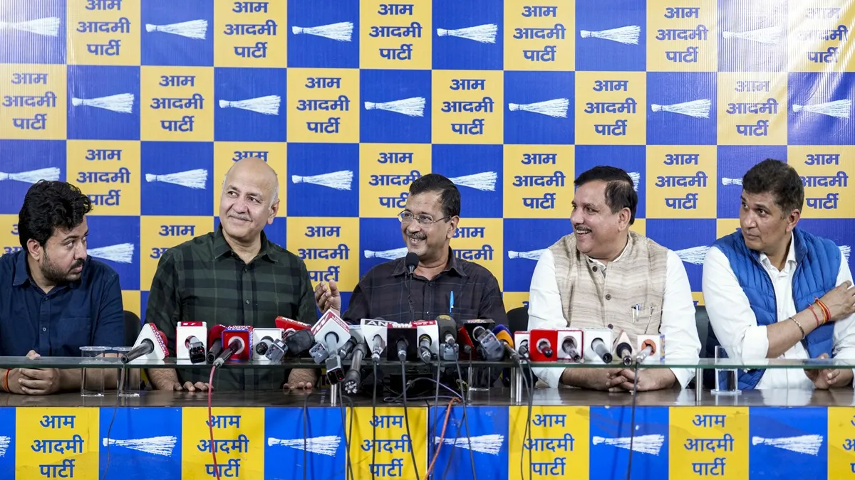 Arvind Kejriwal addresses media. Arvind Kejriwal addresses media.