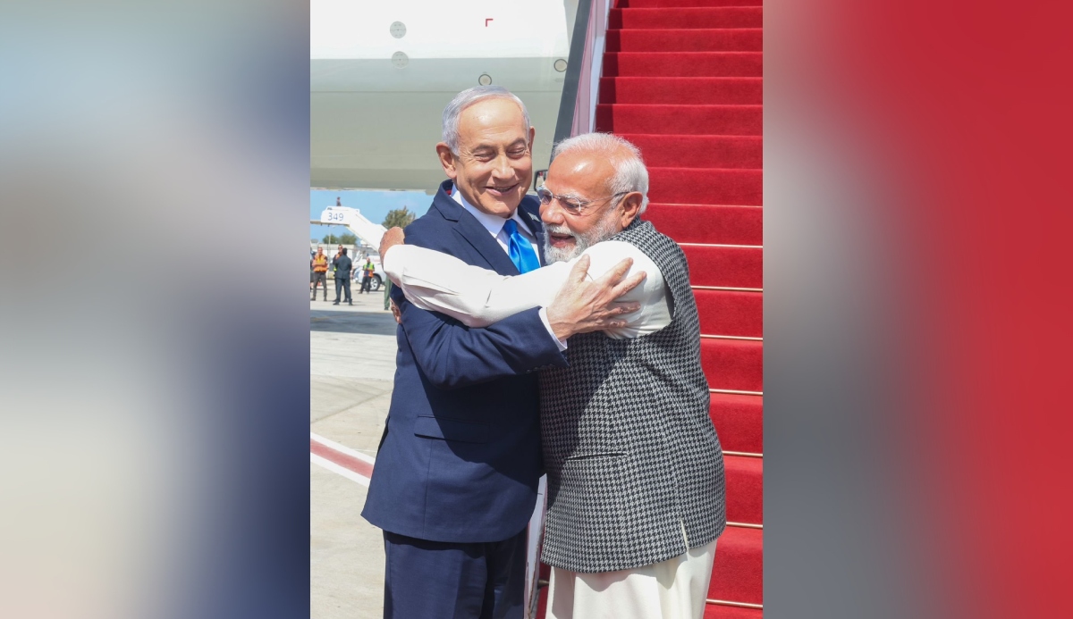 Watch: Benjamin Netanyahu warmly embraces PM Narendra Modi as he ...