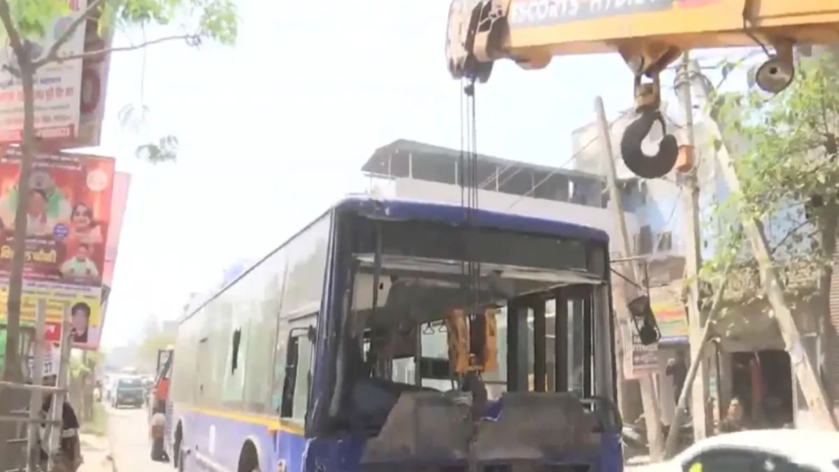 Delhi: Two killed after speeding DTC bus hits multiple vehicles in Nihal Vihar; locals fuel protest
