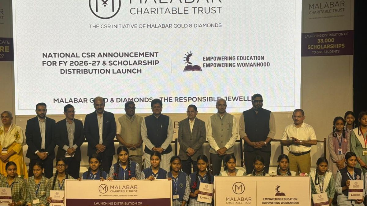 Piyush Goyal launches Malabar Charitable Trust's scholarship programme for 33,000 girls across India | Business News – India TV