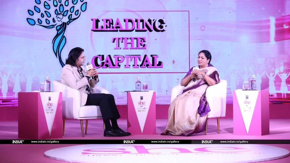 India TV 'She' Conclave: Indira Gandhi never allowed women leaders to emerge in Congress, says Rekha Gupta