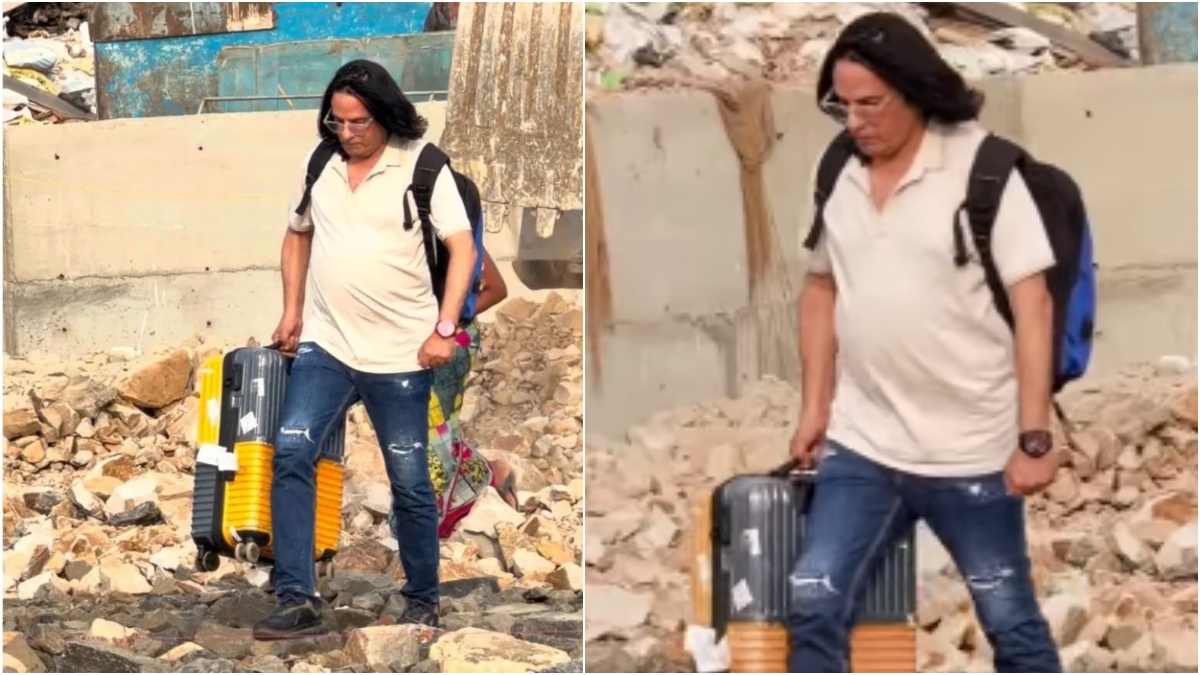 Aashiqui fame Rahul Roy looks unrecognisable in long hair, spotted carrying suitcase on Mumbai streets | Video