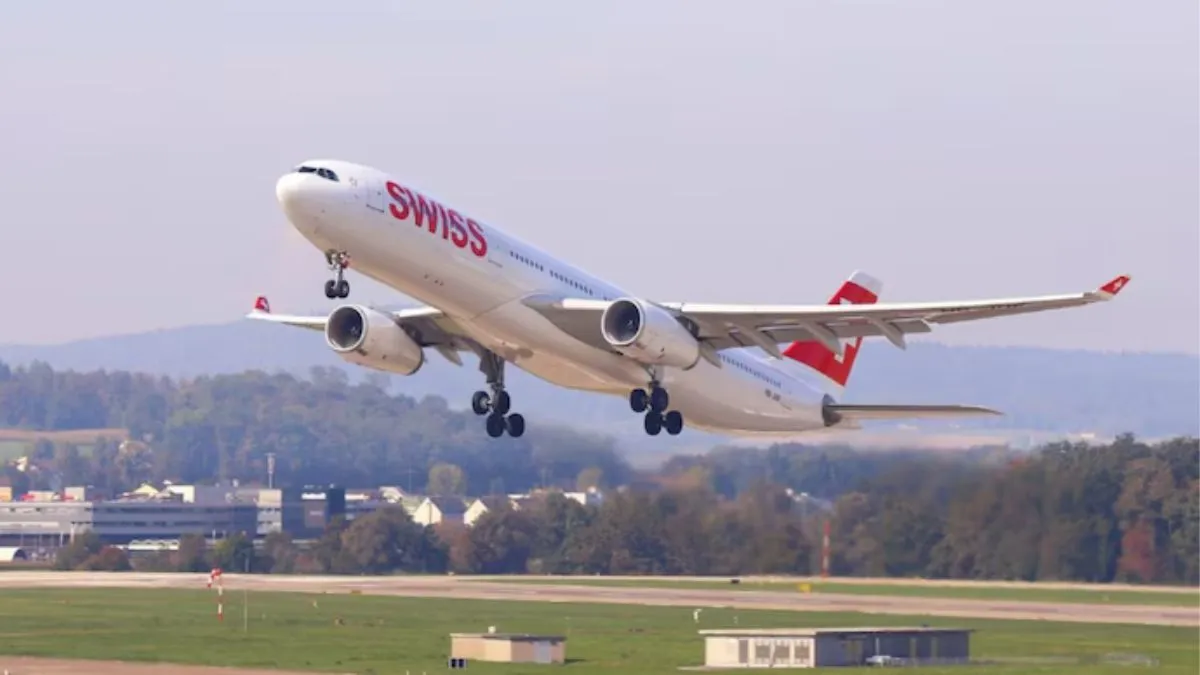 Swiss Air Flight's engine fails, catches fire at Delhi airport, 6 ...