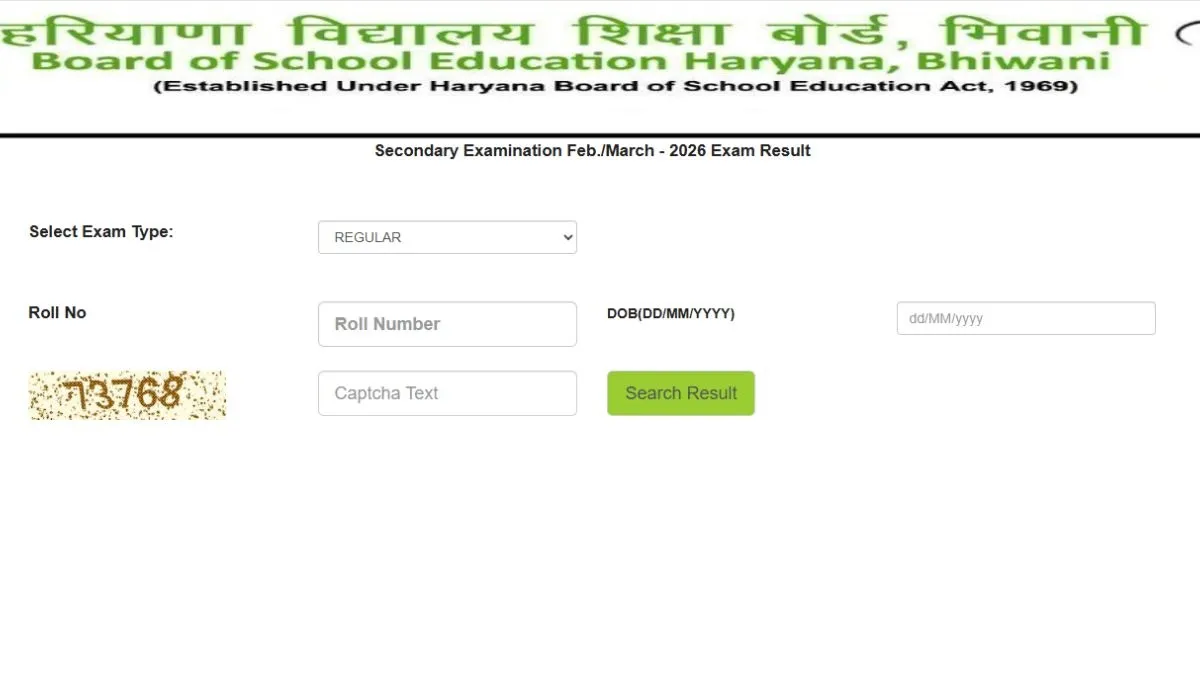 BSEH Haryana Board 10th scorecard link activated at bseh.org.in: Six ...