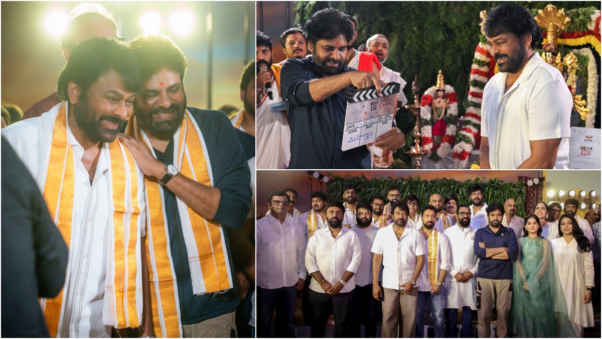 Chiranjeevi begins shooting for ‘Mega158’ with Bobby Kolli; Pawan Kalyan attends muhurtam ceremony | Regional-cinema