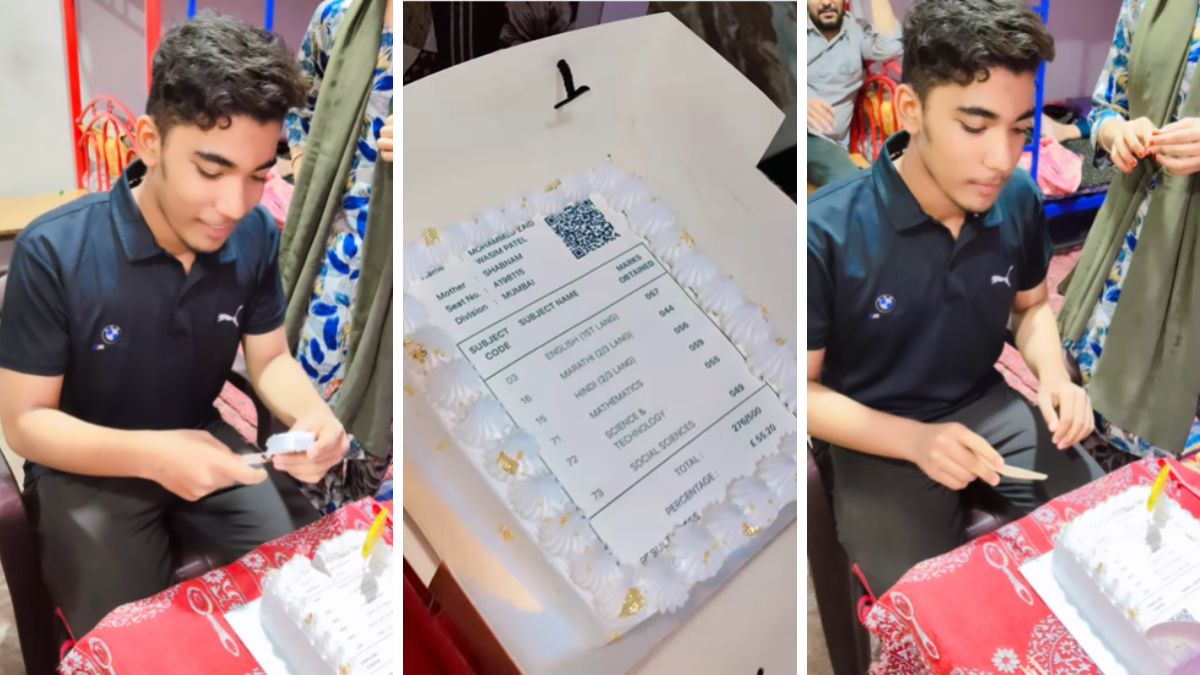 Mumbai family celebrates son’s 55 per cent result with marksheet cake, internet loves it