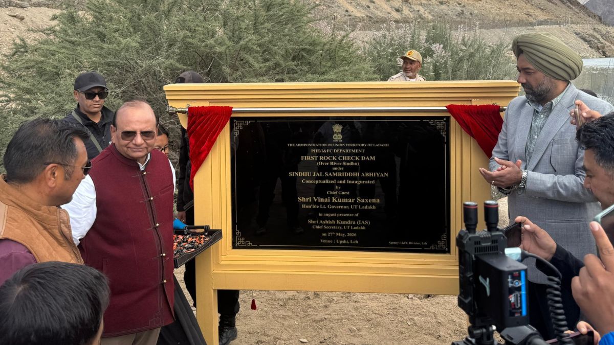 Boost for Ladakh's agriculture: LG Saxena launches check dams under 'Sindhu Jal Samriddhi Abhiyan'