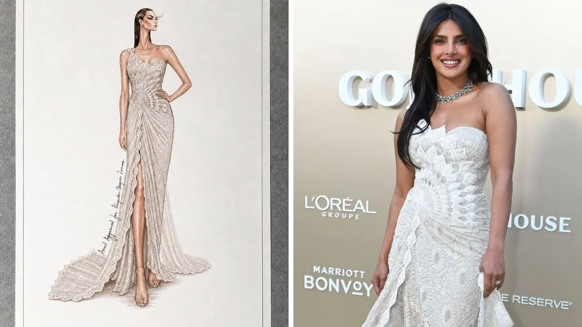Priyanka Chopra stuns in Amit Aggarwal couture crafted from a 20-year-old chikankari saree at Gold Gala 2026 | Fashion News India TV Priyanka Chopra stuns in Amit Aggarwal couture crafted from a 20-year-old chikankari saree at Gold Gala 2026 | Fashion News India TV