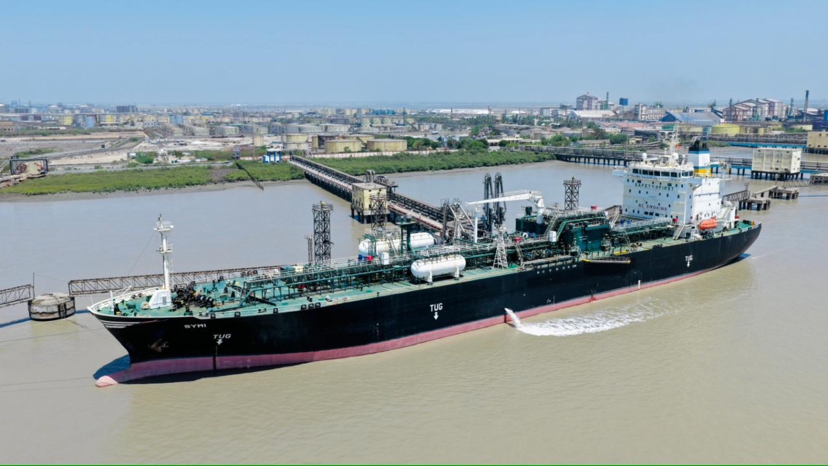 LPG tanker 'Symi' arrives at Kandla Port in Gujarat after crossing Strait of Hormuz