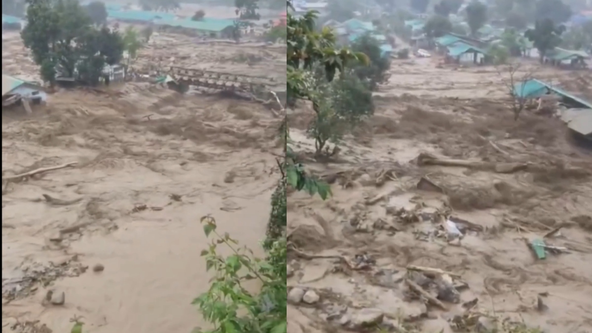 Five people missing as torrential rain triggers flash floods in Arunachal, damages homes and bridge | Video