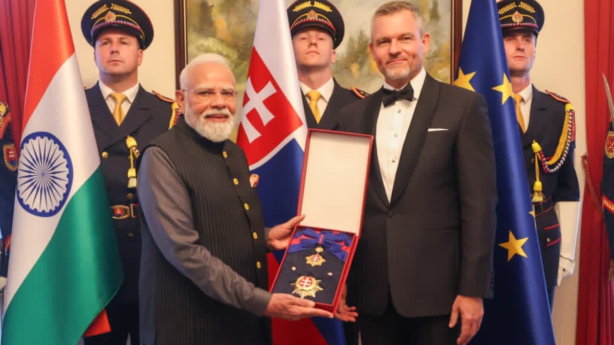 PM Modi receives Slovakia's highest honour, his 33rd international recognition