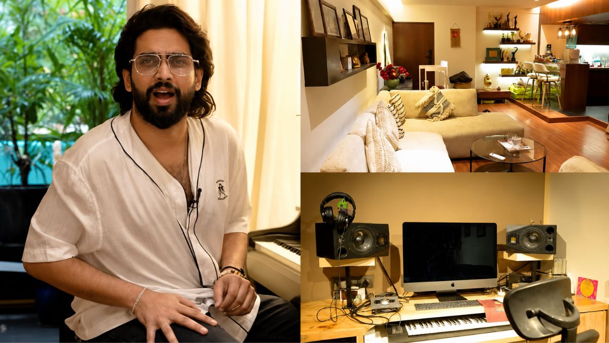 Inside Amaal Malik’s Mumbai home with a cosy piano corner, lush balcony and warm modern interiors