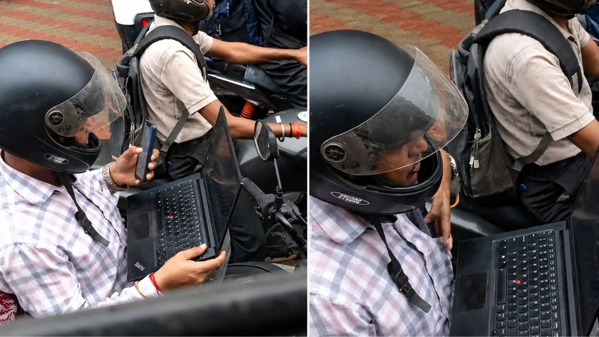 'People have slowly turned into machines': Man opens laptop during 5 ...