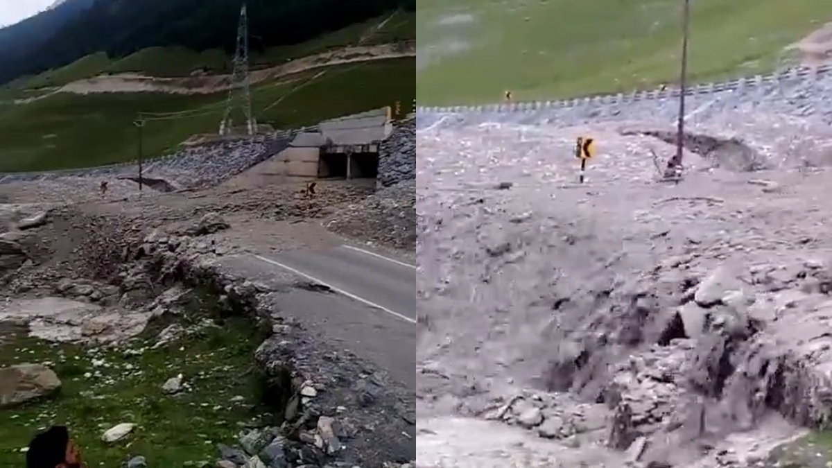 Massive cloudburst hits Ranga Mode area of Srinagar-Leh highway, triggers landslides