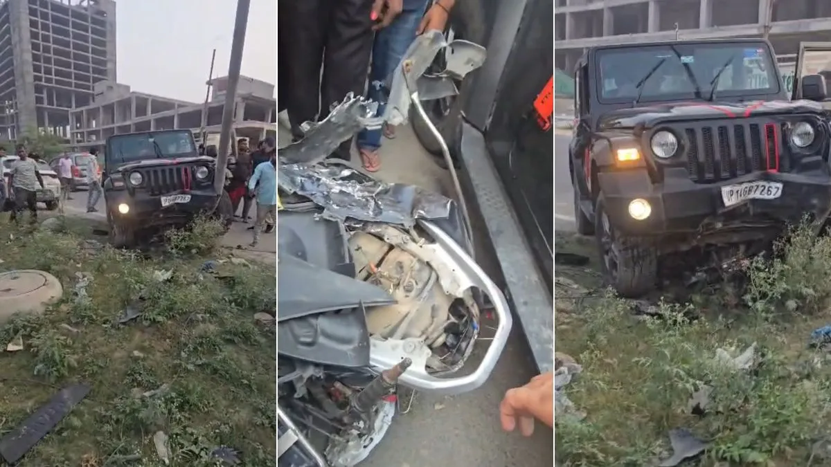 ग्रेटर नोएडा वेस्ट में थार की टक्कर ने छीन ली जान... पति की मौत, पत्नी अस्पताल में, एक पल में सब कुछ खत्म
