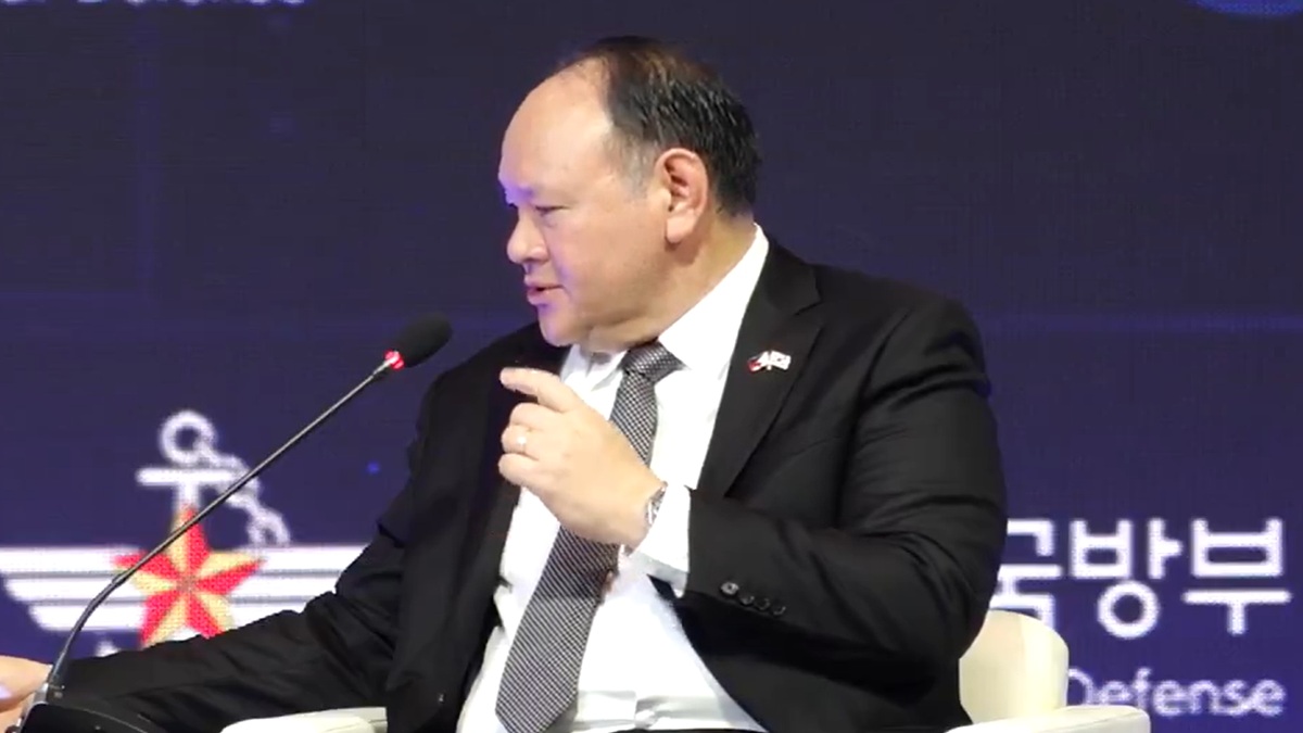 Philippines Defence Secretary Teodoro hits out at China after being handed over a note mid-speech
