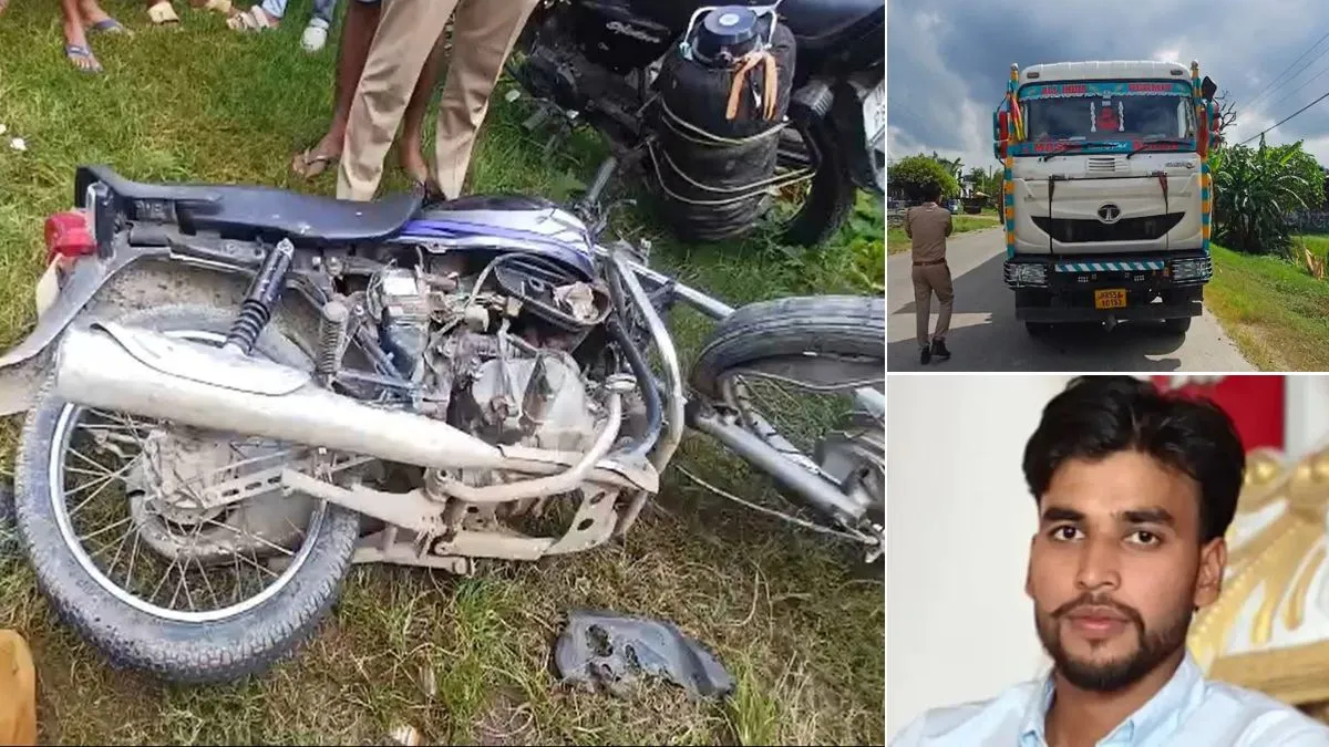 डंपर का पहिया निकलकर बाइक से टकराया, सरकारी नौकरी की तैयारी कर रहे युवक की दर्दनाक मौत