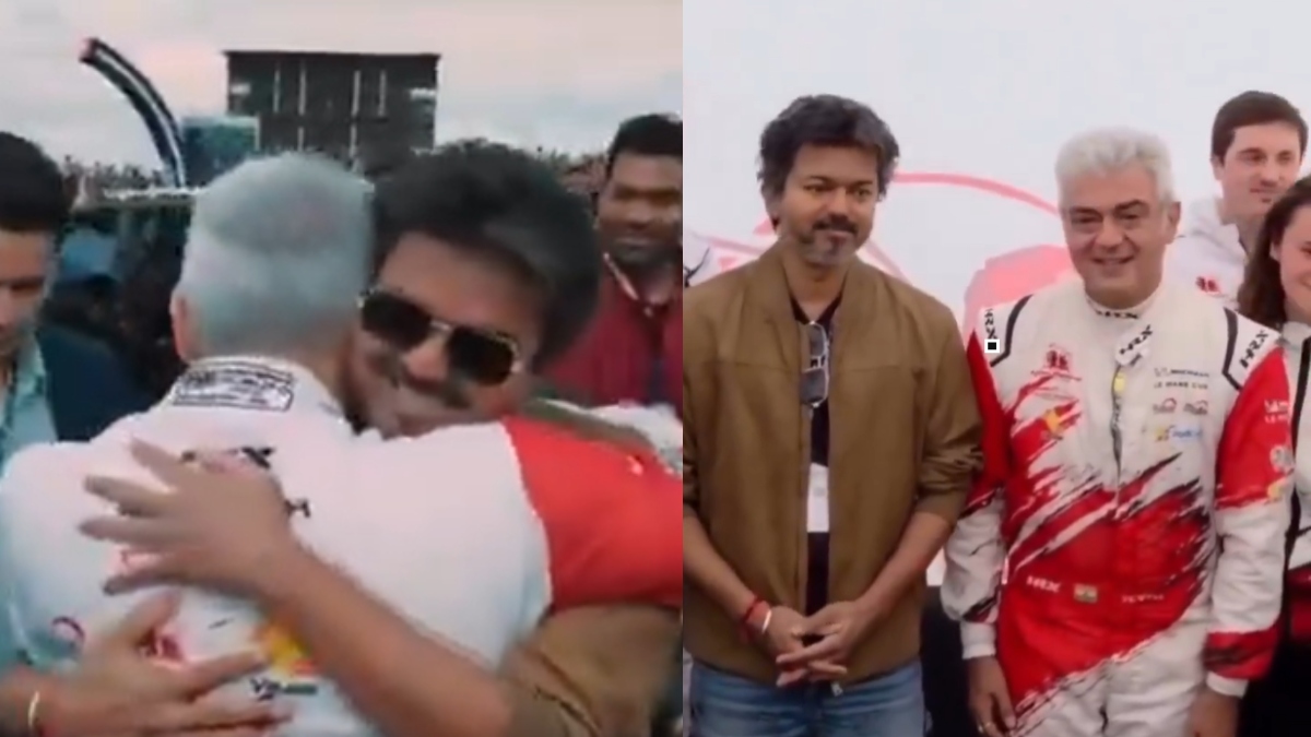 TN CM Vijay rushes to Ajith Kumar after long