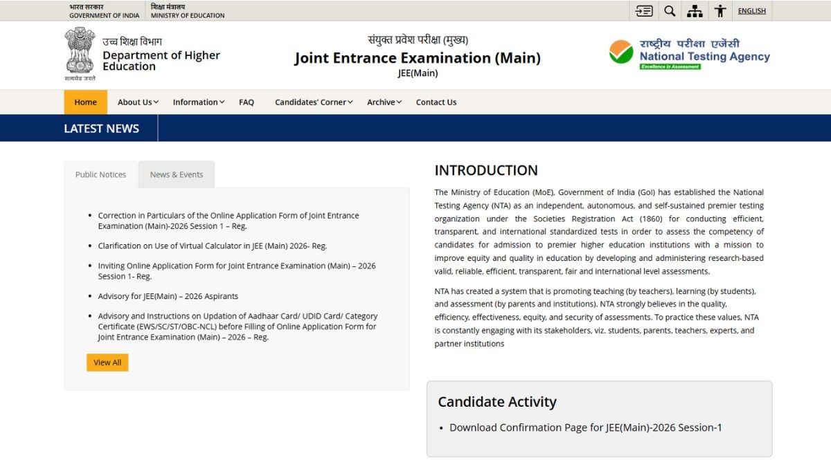 JEE Main 2026 City Intimation Slip: How to Download from jeemain.nta.nic.in