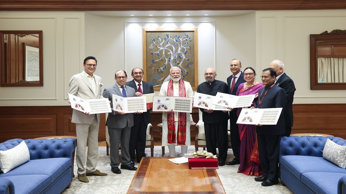 PM Modi Meets SRCC Governing Body, Releases Commemorative Stamp for Centenary