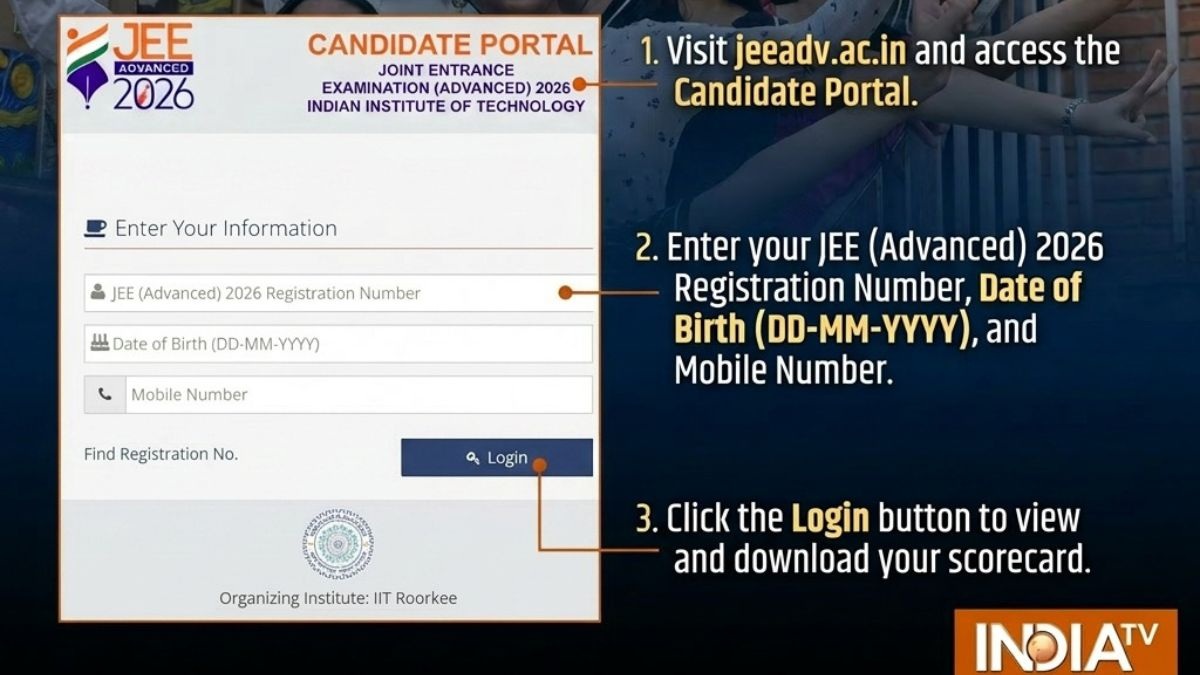 JEE Advanced 2026 Scorecard Released: Direct Link at jeeadv.ac.in