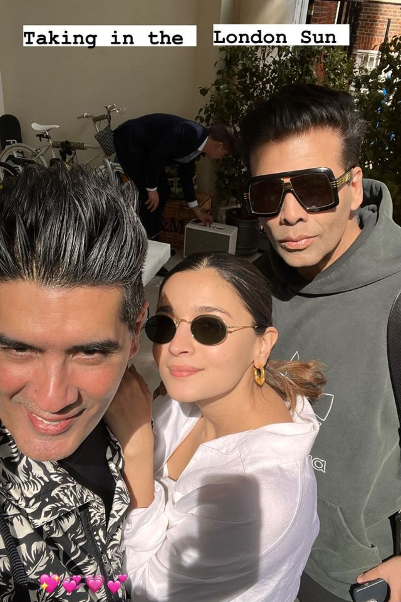 Alia Bhatt looks like a ray of sunshine in a selfie with Manish Malhotra and Karan Johar.&amp;nbsp;This is her first photo after the pregnancy announcement.