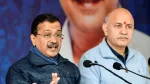 Arvind Kejriwal with Manish Sisodia during a presser/ File