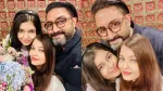 Aishwarya Rai with Abhishek Bachchan and Aaradhya Bachchan