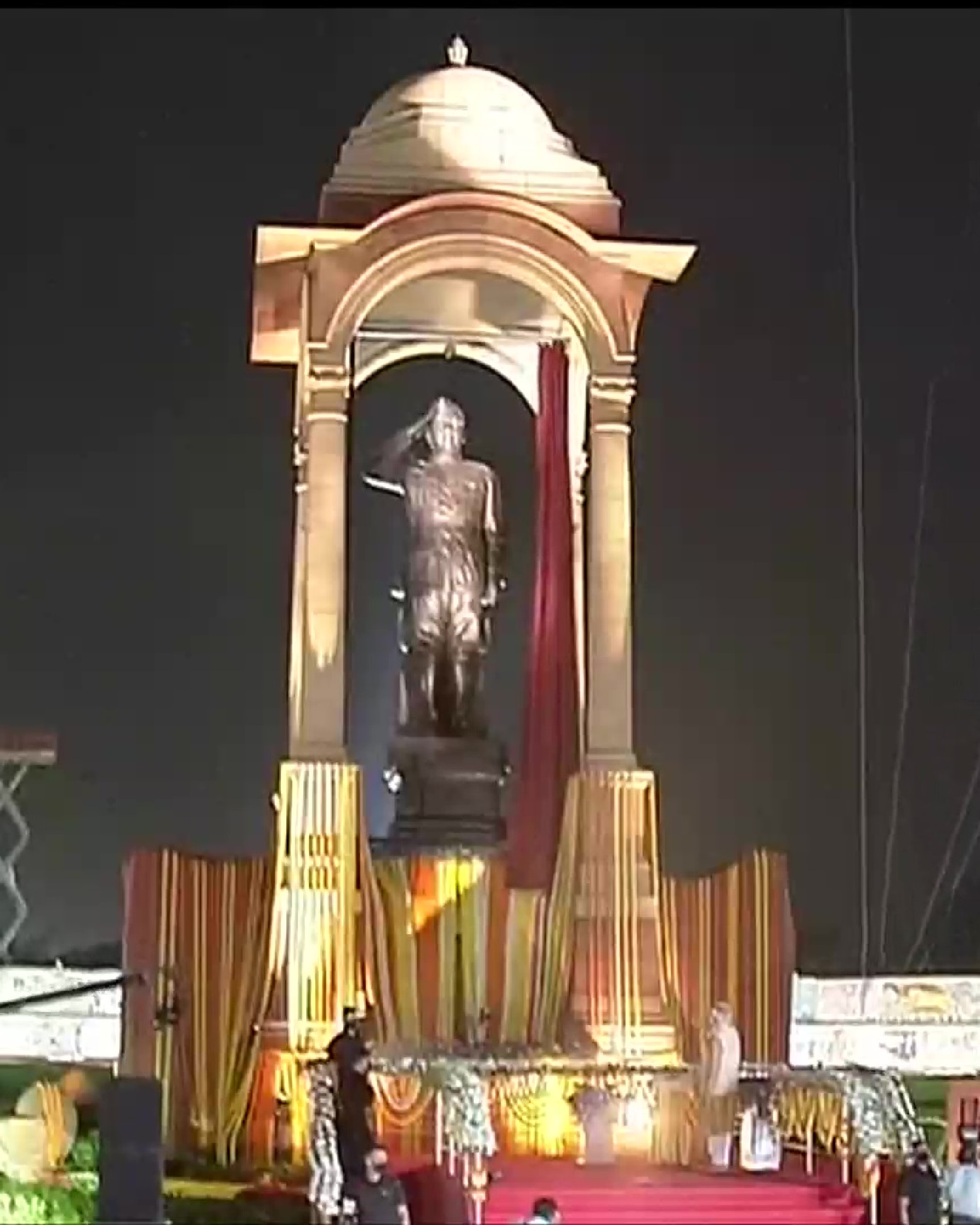 Prime Minister Narendra Modi on Thursday unveiled a 28-ft-tall statue of Netaji Subhas Chandra Bose at India Gate.