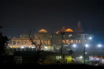 A view of the under-construction Ram Mandir in Ayodhya.
