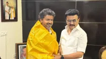 CM Vijay calls on DMK chief MK Stalin in first meet following 2026 Tamil Nadu elections | WATCH