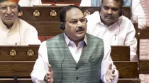 Union Health Minister JP Nadda speaks in the Rajya Sabha