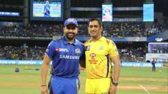 MI skipper Rohit Sharma with CSK skipper MS Dhoni