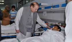 Nawaz Sharif visits Lahore attack victim